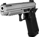 Live Free Armory LFAPF81207P Apollo 11 9mm Luger 17+1 4.90" Stainless Ported BBL, Elite Gray Cerakote Optic Cut/Serr Stainless Slide & Steel Frame w/Beavertail & Pic Rail, Aggressive Texture Grip,Pistol
