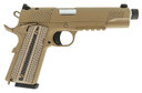 Tisas 10100565 1911 B45RGD TH 45 ACP 8+1 5.50" Hard Chrome Plated Steel BBL, FDE Cerakote Optic Cut/Serr Steel Slide, FDE Cerakote Steel Frame w/Beavertail & Pic Rail, FDE G10 Grip,Pistol