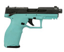 Taurus 1-2TX22P141C TX22 T.O.R.O. 22 LR 22+1 4.60" Matte Black Threaded BBL, Black Hard Coat Anod Optic Ready/Serr Slide, Cyan Polymer Frame w/Pic Rail, Textured Grip,Rimfire Pistols