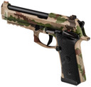 Beretta SPEC0742A15 92XI Full Size Frame 9mm Luger 15+1 4.70" Black DLC Steel BBL, Vegetato Camo Cerakote Stainless Optic Ready/Serr Slide, Vegetato Camo Cerakote Alum Frame w/Pic Rail, Black Textured Grip, MRDS Footprint,Pistol