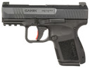 Canik HG7651CAN Mete MC9 *CA Compliant Micro-Compact Frame 9mm Luger 10+1 3.18" Steel BBL, Black Cerakote Optic Ready/Serr Steel Slide, Black Polymer Frame w/Pic Rail, Textured Grip,Pistol