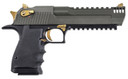 Magnum Research DE44L6MSG Desert Eagle Mark XIX Lightweight 44 Mag 8+1 6" Black Anod Carbon Steel BBL, Mil-Spec Green Cerakote Carbon Steel Serr w/Pic Rail Slide, Black Anod w/Gold Controls Alum Frame w/Pic Rail, Hogue Finge,Pistol