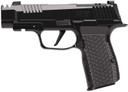 Sig Sauer 365AXG380COMPLUXE P365 AXG LUXE 380 ACP 12+1 3.10" Carbon Steel BBL, Black Pearlescent Cerakote SS Integrated Compensator/Optic Ready/Serr Slide, Black Pearlescent Cerakote Stainless Frame w/Pic Rail, Black LOK Panels Grip,Pistol
