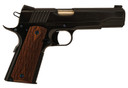 Standard Mfg 1911 Standard Full Size Frame 45 ACP 7+1 5" Stainless Match Grade BBL, Royal Blue Polished Steel Serr Slide, Royal Blue Polished Steel Frame w/Beavertail, Walnut Double Diamond Grip,Pistol