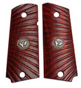 Wilson 351MCP Compact 1911 Grips Cocobolo w/Starburst Pattern Inset Medallion