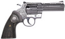 Cnc Firearms CNCPYNRES4 Colt Python Renaissance 357 Mag 6 Shot 4.25" Stainless Engraved BBL, Cylinder & Frame, Walnut Grip,Revolver