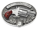 North American Arms 22LRBBO Mini-Revolver w/Belt Buckle 22 LR 5 Shot 1.13" Stainless BBL, Frame & Cylinder, Rosewood Birdshead Grip, Exposed Hammer, Includes Custom Carry Belt Buckle,Rimfire Revolvers