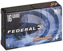 Federal F1641B Power-Shok Magnum 16Gauge 2.75 in 12Pellets 1 3/16oz 1BuckShot 5 Per Box/50 Case, Shotgun Shells