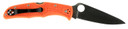 Spyderco C10FPOR Endura 4 Lightweight 3.75 in Folding Clip Point Plain VG-10 SS Blade Orange Bi-Directional Texturing FRN Handle Includes Pocket Clip, Knife