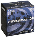 Federal H2006 Game-Shok Upland 20Gauge 2.75 in 7/8oz 6Shot 25 Per Box/10 Case, Shotgun Shells