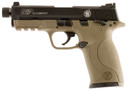 Smith & Wesson 10242 M&P Compact Frame 22 LR 10+1 3.60 in Black Steel Threaded Barrel & Serrated Slide, FDE Cerakote Polymer Frame w/Picatinny Rail, Pistol