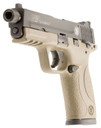 Smith & Wesson 10242 M&P Compact Frame 22 LR 10+1 3.60 in Black Steel Threaded Barrel & Serrated Slide, FDE Cerakote Polymer Frame w/Picatinny Rail, Pistol