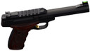 Browning 051533490 Buck Mark Plus 22 LR 10+1 5.50 in Slab Side Barrel Matte Black Serrated Steel/Optic Ready Slide & Aluminum Frame Rosewood Finger Grooved Ultragrip DX Grip, Pistol