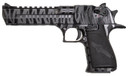 Magnum Research DE50BTS Desert Eagle Mark XIX 50 AE 7+1, 6 in Black w/Tiger Stripes Carbon Steel w/Picatinny Rail Barrel, Serrated Carbon Steel Slide & Frame w/Beavertail, Black Polymer Grip, Safety, Right Hand, Pistol