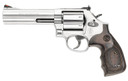 Smith & Wesson 150854 Model 686 Plus 357 Mag or 38 S&W Spl +P Stainless Steel 5 in Barrel & 7rd Cylinder, Satin Stainless Steel L-Frame, Black/Silver Custom Wood Grip, Red Ramp Front/White Outline Rear Sights, Internal Lock , Revolver