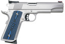 Colt Mfg O5072XE Gold Cup Trophy 9mm Luger 9+1 5 in Steel Barrel, Stainless Steel Serrated Slide & Frame w/Beavertail, Competition Blue G10 Grips, Pistol