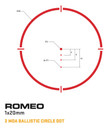 Sig Sauer Electro-Optics SOR43021 Romeo4S Graphite 1 x 20 mm 2 MOA Red Ballistic Dot/65 MOA Circle, Red Dot Sight