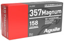 Aguila 1E572823 Target & Range 357Mag 158gr Semi Jacketed Soft Point 50 Per Box/20 Case Centerfire, Handgun Ammunition