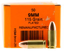 HSM 9MM4R Training 9mm Luger 124 gr Full Metal Jacket 50 Per Box/ 20 Case Centerfire, Handgun Ammunition