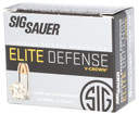 Sig Sauer E9MMA120 Elite Performance 9mmLuger 115gr V-Crown Jacketed Hollow Point 20 Per Box/10 Case Centerfire, Handgun Ammunition