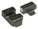 TruGlo TG231S1W Tritium Pro Black | Green Tritium White Outline Front Sight Green Tritium Rear Sight