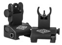 Yankee Hill 5040H Q.D.S. Sight Set Black Hardcoat Anodized Folding with Hooded Stem for AR-Platform