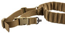 Blue Force Gear UDC200BGPBCB UDC Sling made of Coyote Tan Cordura with 35 in-55 in OAL, 2 in W, Padded Bungee Single-Point Design & Push Button Adaptor for AR Platform