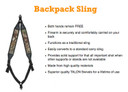 Outdoor Connection BPSC20962 Backpack Sling with Talon Swivels 2 in W Adjustable Realtree APG for, Rifle/Shotgun