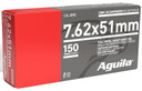 Aguila 1E762110 Target & Range 7.62x51mm NATO 150gr Full Metal Jacket Boat Tail 20 Per Box/25 Case Centerfire, Rifle Ammunition