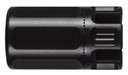 Primary Weapons 3CQB12A1F CBQ Compensator Black 4140 Steel with 1/2 in-28 tpi Threads, 2.50 in OAL & 1.375 in Diameter For 223 Rem/5.56x45mm NATO AR-Platform