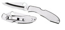 Spyderco C10S Endura 4 3.85 in Folding Clip Point Part Serrated VG-10 SS Blade Satin Stainless Steel Handle Includes Pocket Clip, Knife