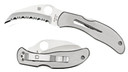 Spyderco C08S Harpy 2.75 in Folding Hawkbill Serrated VG-10 SS Blade Stainless Steel Handle Includes Pocket Clip, Knife