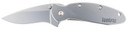 Kershaw 1620FL Scallion 2.40 in Folding Drop Point Plain Bead Blasted 420HC SS Blade/Bead Blasted 410 Stainless Steel Handle Includes Pocket Clip, Knife