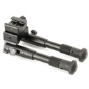 Leapers, Inc. - UTG Shooter's SWAT Bipod, Fits Picatinny Rail or Swivel Stud, 6.2 in - 6.7 in, Tactical Low Profile with Adjustable Height, Black TL-BP28S