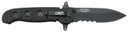 CRKT M2114SFG M21 14SFG 3.99 in Folding Spear Point Veff Serrated Black TiN 4116 Stainless Steel Blade/Black w/Dual Hilt Blade Guard G10 Handle Includes Pocket Clip, Knife