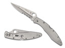 Spyderco C07PS Police 4.13 in Folding Plain Satin VG-10 SS Blade/Satin Stainless Steel Handle Includes Pocket Clip, Knife