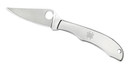 Spyderco C137P Honeybee 1.63 in Folding Plain Satin 3Cr13MoV SS Blade/ Satin Stainless Steel Handle, Knife