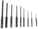 Wheeler 204513 Roll Pin Punch Set Black Steel Knurled Handle 9 Pieces