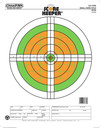 Champion 45762 Score Keeper Sight-In Bullseye Hanging 100 yds Small Bore, Rifle Fluorescent Green & Orange/White 12 PK Paper Targets