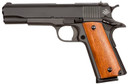 Rock Island 51421MA GI Standard FS *MA Compliant 45 ACP Caliber with 5 in Barrel, 8+1 Capacity, Overall Black Parkerized Finish Steel, Beavertail Frame, Serrated Slide & Wood Grip, Pistol