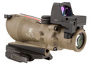 Trijicon 100553 ACOG ECOS Combo FDE 4x32mm Illuminated Red Crosshair .223 BDC Reticle, Rifle Scope