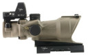 Trijicon 100555 ACOG ECOS Combo FDE 4x32mm Illuminated Amber Crosshair .223 BDC Reticle, Rifle Scope