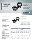 Steiner 5961 T-Series Rings Matte Black 30mm Medium