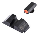 Night Fision GLK001014OGZ Tritium Sight Set Fixed U-Notch Black Rear/Orange Ring Front/Black Frame, Compatible w/Glock 17/17MOS/19/19MOS/22/23/26/27/33/34/35/37/38/39/42/43/43X/45/47/48 Front Post/Rear Dovetail Mount