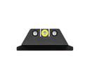Night Fision SAW201003YGZ Tritium Night Sights For Smith & Wesson Black | Green Tritium Yellow Ring Front Sight Green Tritium Black Ring Rear Sight