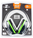 Pyramex VGPM1010C Venture Gear VG10 Muff Polymer 25 dB Over the Head Blue/Green Adult 1 Pair
