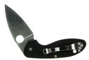 Spyderco C216GP Efficient 2.98 in Folding Drop Point Plain 8Cr13MoV SS Blade Black G10 Handle Includes Pocket Clip, Knife