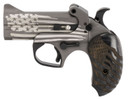Bond Arms BAOG Old Glory 45 Colt (LC)/410 Gauge 2rd 3.50 in Stainless Barrel & Frame w/Cerakote Finished Engraved American Flag, Custom Engraved Extended Black Ash Grip, Break-Action, Handgun