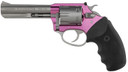 Charter Arms 52232 Pathfinder Lite 22 LR 8 Shot, 4.20 in Matte Stainless Steel Barrel & Cylinder, Pink Aluminum Frame w/Black Finger Grooved Rubber Grip, Exposed Hammer , Revolver