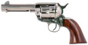 Cimarron PPP45N, Pistolero 45 Colt (LC) 6 Shot, 4.75 in Nickel-Plated Steel Barrel, Cylinder & Frame, Wide Front Sight, Smooth Walnut Grip , Revolver